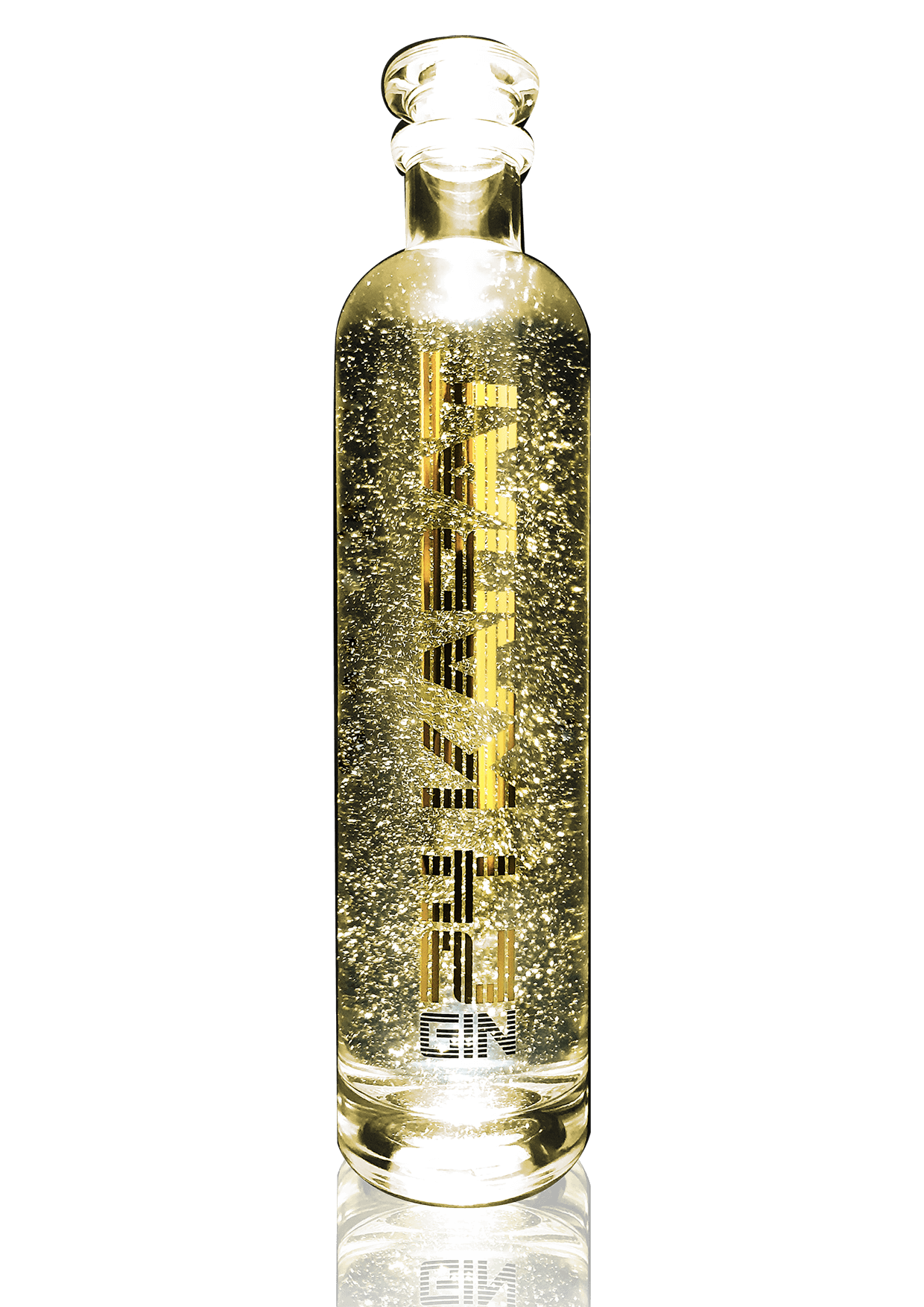 Botella de Ginebra 24 KARAT con oro de 24 quilates
